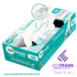 SRI TRANG Examination Hand Gloves, Latex, Powdered
