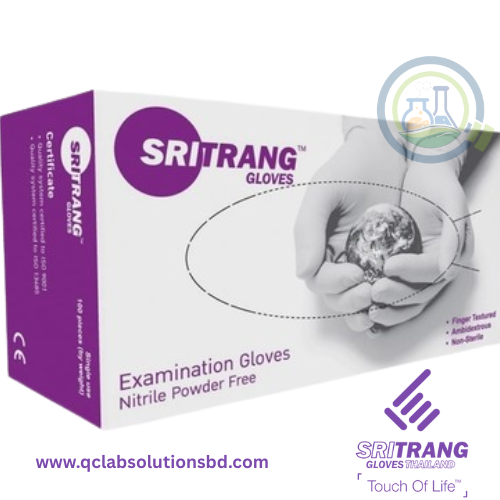 SRI TRANG Examination Hand Gloves, Nitrile, Powder Free