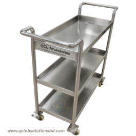 QCL Stainless Steel Lab Utility Trolley
