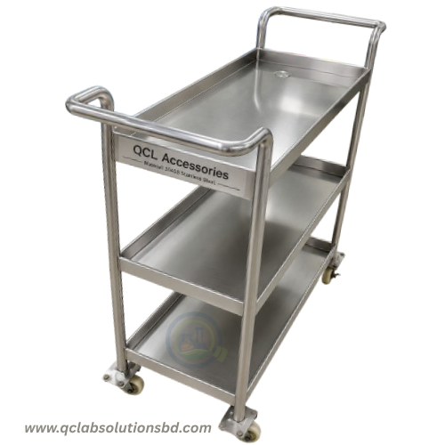 QCL Stainless Steel Lab Utility Trolley